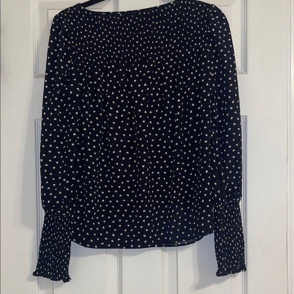 Kate Spade Black Blouse with White Dots - Picture 6 of 7
